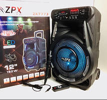 Колонка акумуляторна з дротовим мікрофоном ZPX ZX 7773 (USB-BT-FM-TWS)