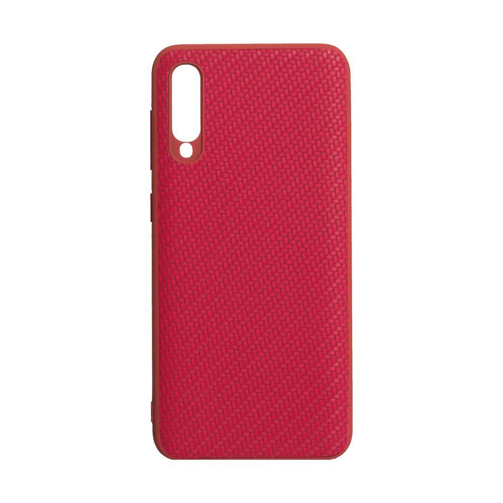 Чохол для Samsung Galaxy A70 Carbon Red протиударний чохол карбоновий на самсунг а70 червоний