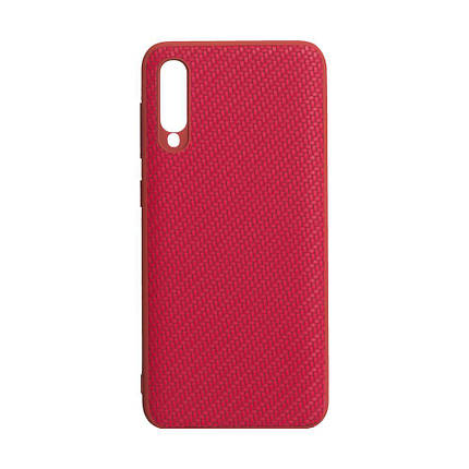 Чохол для Samsung Galaxy A70 Carbon Red протиударний чохол карбоновий на самсунг а70 червоний, фото 1
