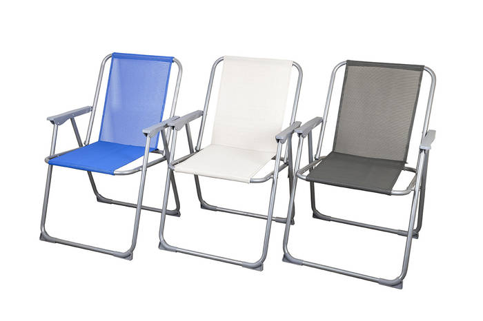 Пляжный складной стул для приятного отдыха на море цвет синий ...