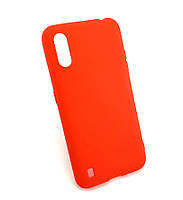 Чехол для Samsung A01, A015 накладка Soft Touch силиконовый противоударный красный