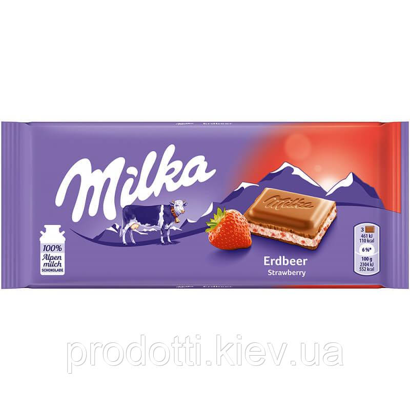 Шоколад Milka Strawberry, 100 g