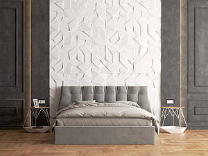 М'яка сучасне ліжко двоспальне "Еліо" від Шик-Галичина (різні розміри)