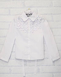 Блузка шкільна з довгим рукавом для дівчинки, DaNaKids