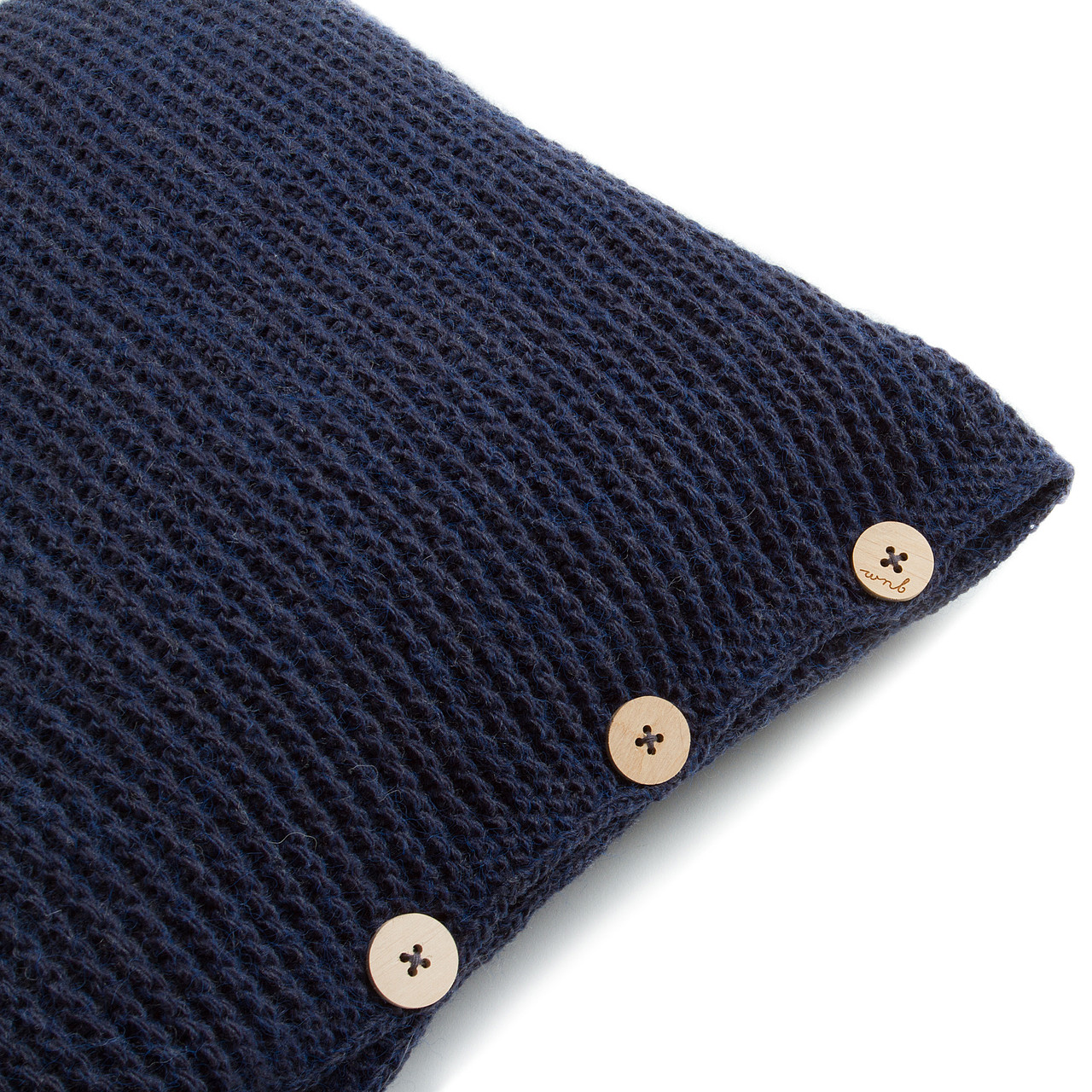 Чохол для подушки в'язаний Ohaina 40x40 Dark blue