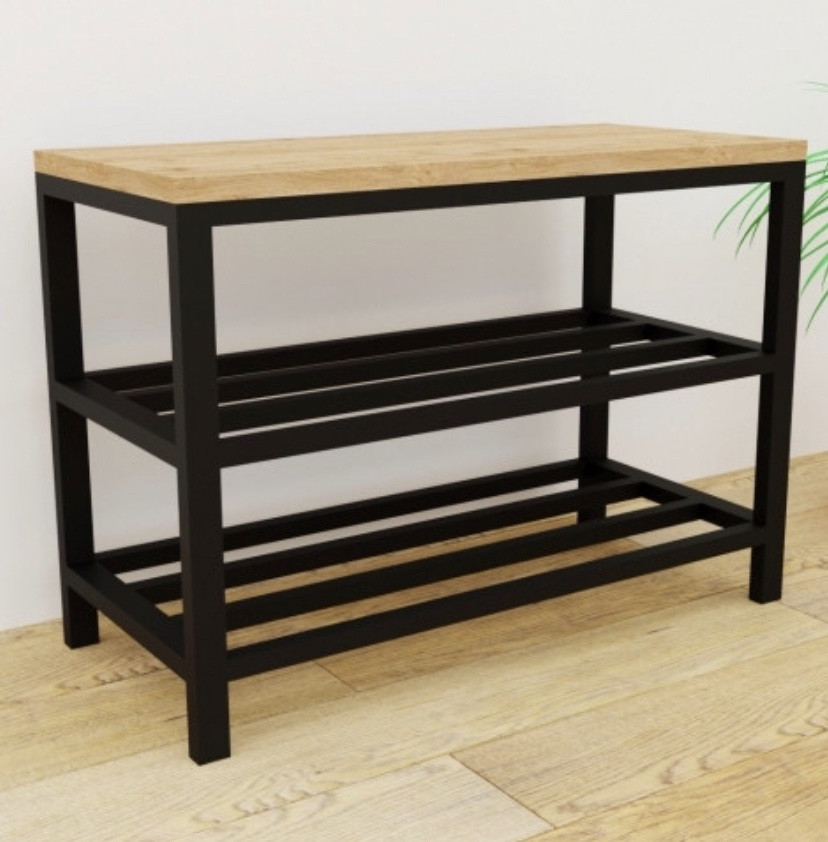 Тумба ASH для Обуви в Стиле Лофт - Столешница Из Ясеня Покрытого ...