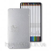 Набір кольорових олівців в металі Coloured pensil tin, 12 шт Winsor & Newton 490012, фото 2