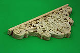 Корона різьблена для меблів/ Дерев'яний різьблений декор/ Код КОР6, фото 2