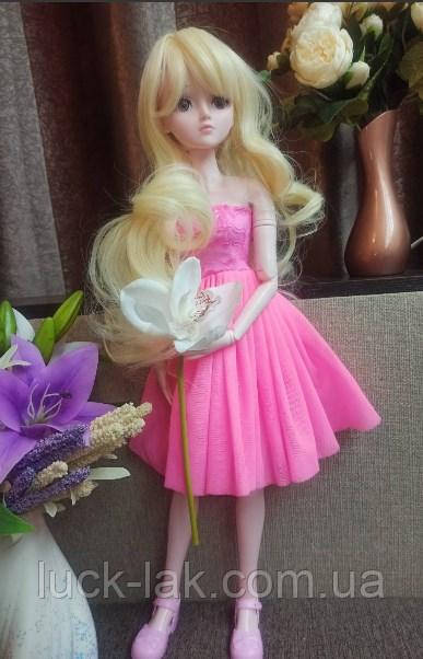 Плаття для шарнірної ляльки BJD 60 см, 1/3, рожеве, фото 1