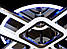 Стельова світлодіодна люстра квадрати з пультом та підсвічуванням до 40 кв.м колір Чорний 235 Ват Diasha A8160/8BHR 3color, фото 3