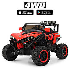 Дитячий електромобіль джип баггі Bambi M 3804EBLR-3 (MP3, SD карта, USB, мотори 4x45W, акум.12V10AH), фото 4