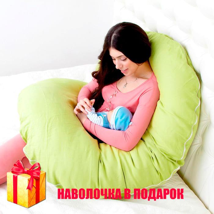 G-образна подушка-обіймашка для вагітних і годування "Рогалик"