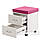 Росте набір парту FunDesk Sentire Pink + крісло FunDesk LST3 Orange-Grey + тумбочка FunDesk SS15W Pink, фото 7