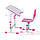 Комплект парта і стілець-трансформери FunDesk Sole II Pink, фото 3