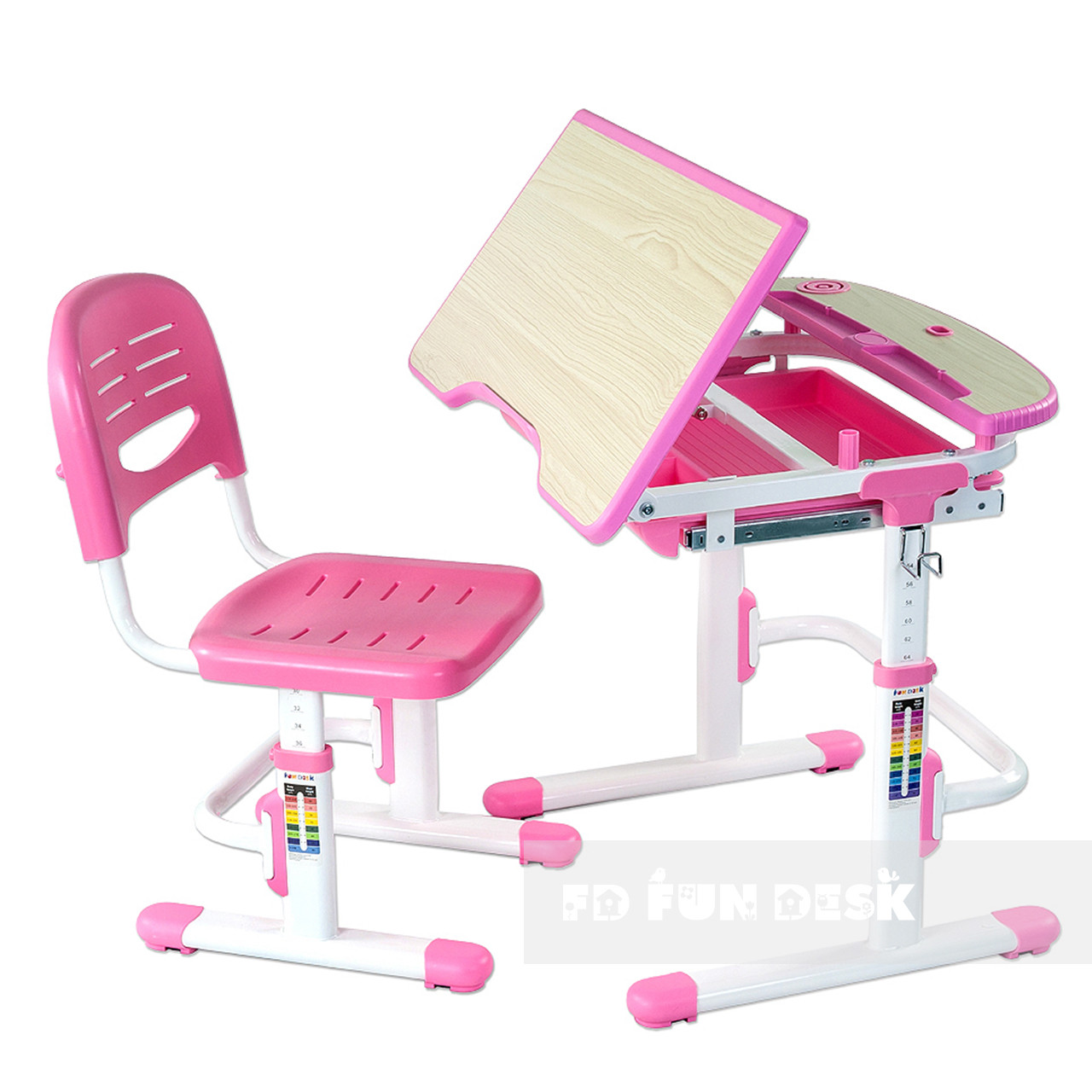 Дитяча парта зі стільчиком FunDesk Sorriso Pink, фото 1