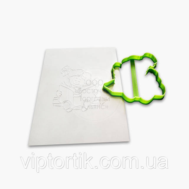 3D-форми для пряників — Вирубка + трафарет "Дівчина з підручниками No1", фото 1