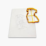 3D-форми для пряників — Вирубка + трафарет "Дівчина з підручниками No1", фото 3