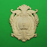 Картуш різьблений дерев'яний/ декор для меблів/ Код КА 1, фото 4