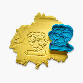 3D-форми для пряників — Вирубка-відбиток "Вчена сова No4"