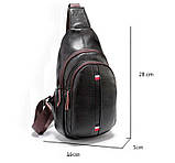 Чоловіча сумка на груди (слінг) Leather Collection (370), фото 2