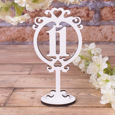 🔥 Хит! Деревянный Свадебный Номерок на Стол гостей, Цифра 11, размер 17х9 см