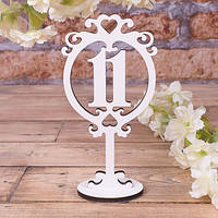 🔥 Хит! Деревянный Свадебный Номерок на Стол гостей, Цифра 11, размер 17х9 см
