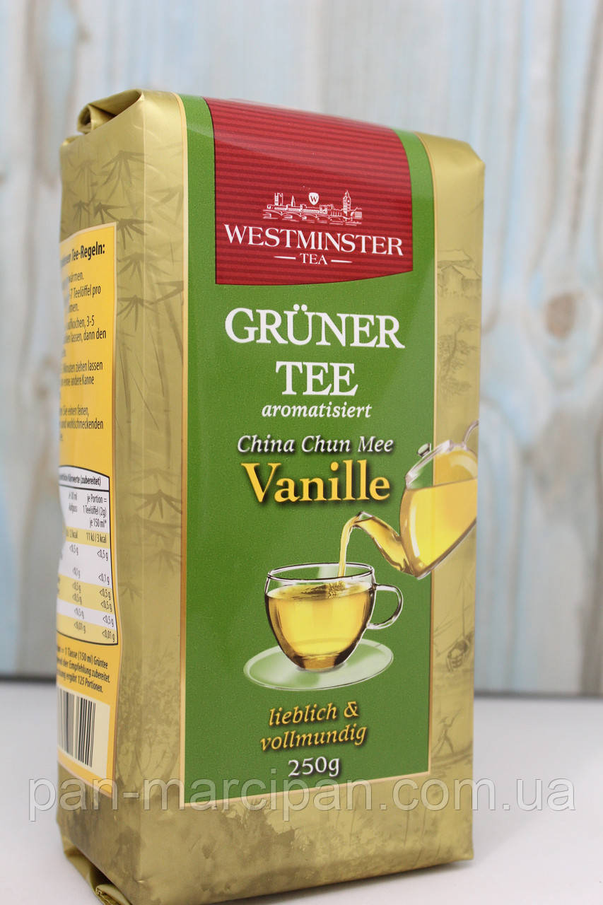 Чай зелений Westminster Gruner Tee Vanille 250 г Німеччина, фото 1