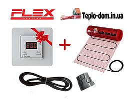 Двужильный нагревательный мат FLEX EHM - 175 /  1м  /  0.5м2  /  87.5 Вт + Terneo SТ
