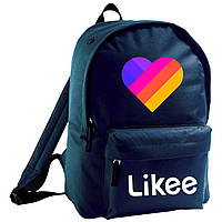 Рюкзак Лайки ( Likee) Рюкзак з принтом Лайк. Портфель likee. Темно - синій
