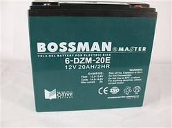 Акумулятор тяговий 12 V 20 Ah BOSSMAN 6-DZM-20E (під гвинтик) (181*77*167 мм)