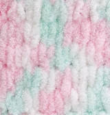 Нитки пряжа для в'язання велюрова плюшева петлями PUFFY COLOR Паффи Колор № 6052