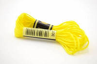 Нитки муліне для вишивки СХС -307 яскравий жовтий, 8 м