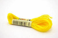 Нитки муліне для вишивки СХС-444 жовтий яскравий, 8 м