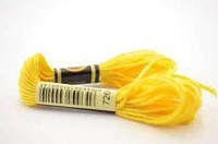 Нитки муліне для вишивки СХС-726 яскраво-жовтий / 8 м
