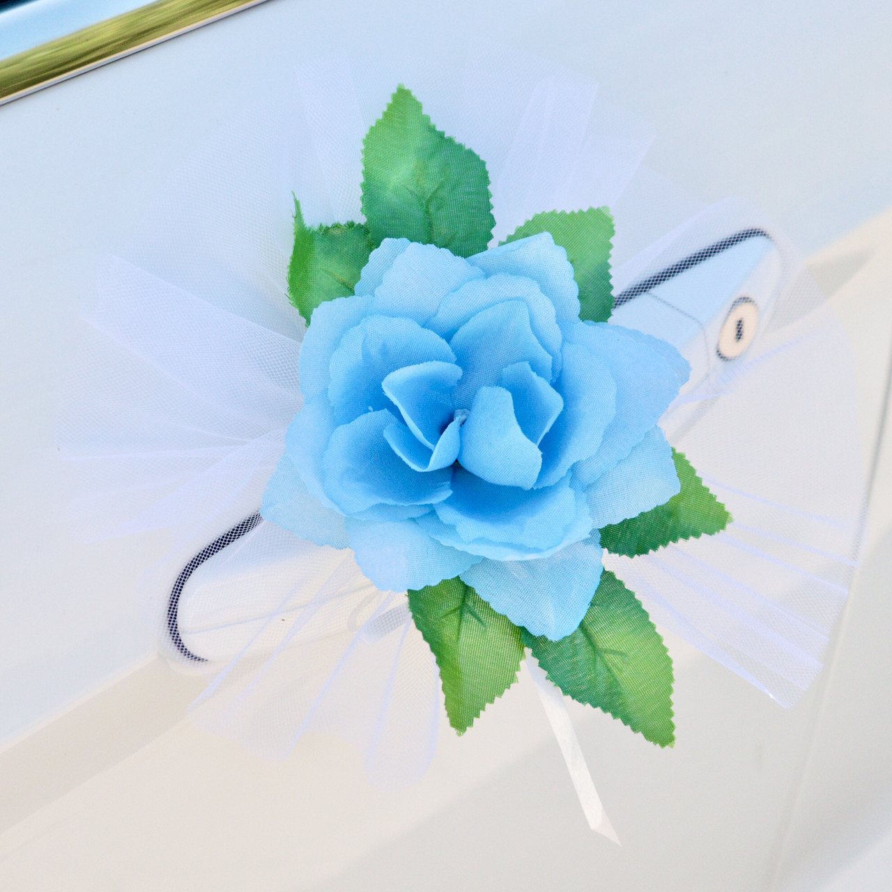 Вау! Стильні Квіти на Ручки авто 4 шт./пач троянди, Блакитний