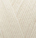 Нитки пряжа для в'язання напіввовна SUPERLANA TIG Суперлана Тіг ALIZE Алізе № 01 кремовий