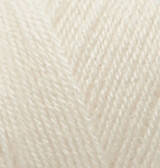 Нитки пряжа для в'язання напіввовна SUPERLANA TIG Суперлана Тіг ALIZE Алізе № 01 кремовий