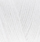 Нитки пряжа для в'язання напіввовна SUPERLANA TIG Суперлана Тіг ALIZE Алізе № 55 білий