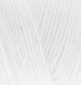 Нитки пряжа для в'язання напіввовна SUPERLANA TIG Суперлана Тіг ALIZE Алізе № 55 білий
