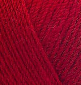 Нитки пряжа для в'язання напіввовна SUPERLANA TIG Суперлана Тіг ALIZE Алізе № 56 червоний