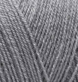 Нитки пряжа для в'язання напіввовна SUPERLANA TIG Суперлана Тіг ALIZE Алізе № 87 вугільно сірий