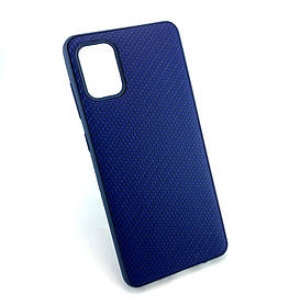 Чохол для Samsung A31, A315 накладка на бампер протиударний Carbon Silicone Case синій