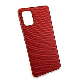 Чохол для Samsung A31, A315 накладка на бампер протиударний Carbon Silicone Case червоний