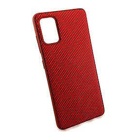 Чохол для Samsung A41, A415 накладка на бампер протиударний Carbon Silicone Case червоний