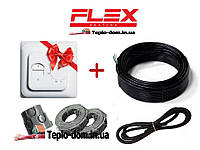 Тонкий кабель для обігріву підлоги Flex 1,5м2- 1,8м2/ 262.5 Вт (15) c механічним RTC 70.26