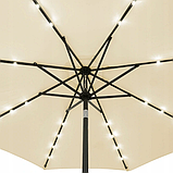 Садовий зонт з центральною стійкою SOLAR з LED підсвідкою, фото 5