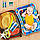 Розвиваючий ігровий дитячий водний килимок (65х55см) надувний водяній акваковрік для дітей з водою і рибками, фото 4