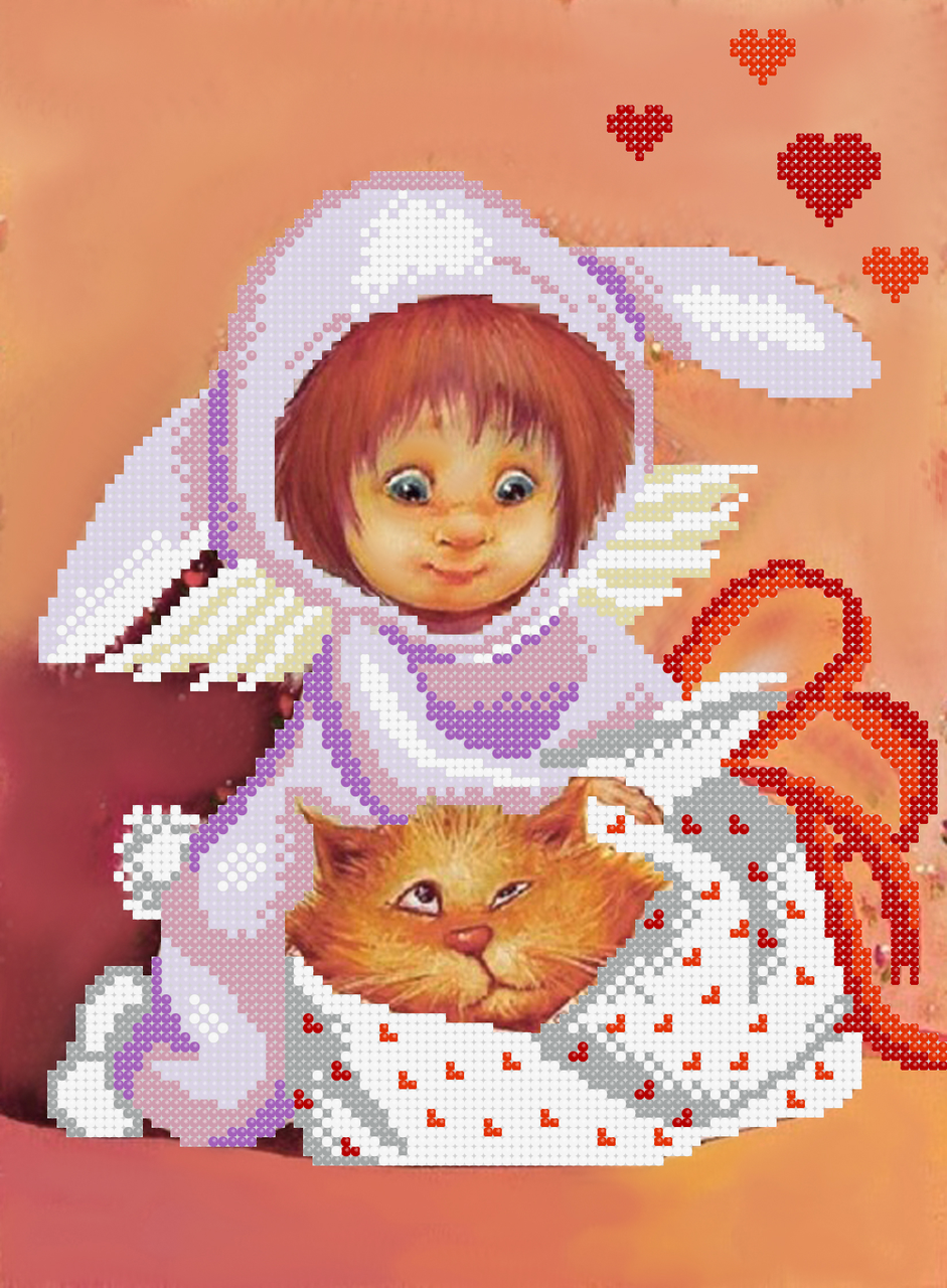 Подарунок від Зайчика Схема вишивки бісером, фото 1