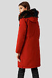Зимова жіноча парка з натуральним хутром Finn Flare W18-12039-340 Down Fill червона S, фото 5