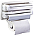 Кухонний диспенсер для плівки, фольги та рушників Kitchen Roll Triple Paper Dispenser, фото 6